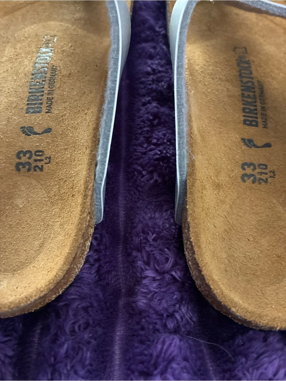 Birkenstock Silver T-Strap Kids Sandals